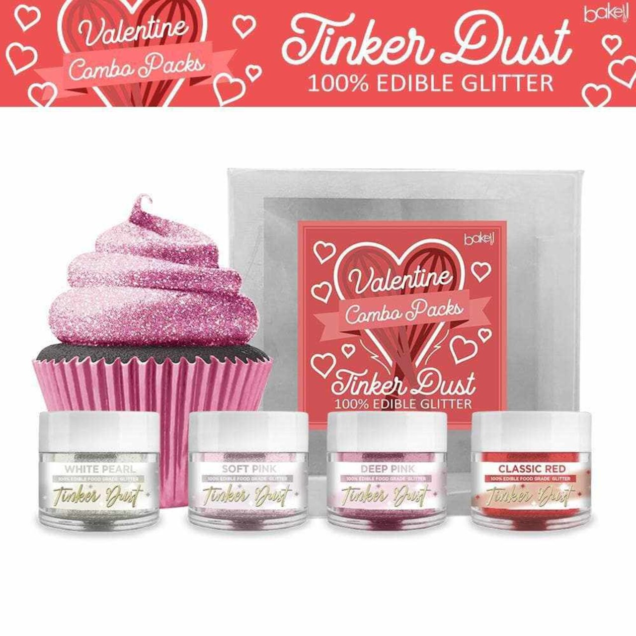 Gift Set - Valentine's Day Variety Edible Glitter Gift Set - 4PC Set